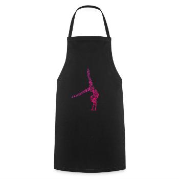 Rhythmische Sportgymnastik - Kochschürze - Schwarz - Vorne - AI Model Male 185 dark (185cm)