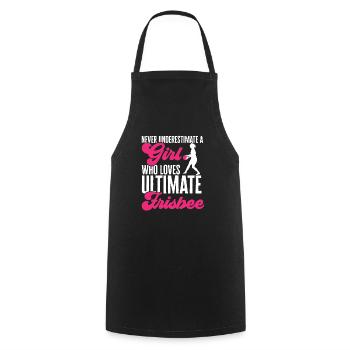 Disque de lancer de frisbee ultime - Tablier de cuisine - noir - Devant - AI Model Male 185 dark (185cm)