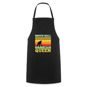 Bocce Ball Queen - Cooking Apron - black - Front - AI Model Male 185 dark (185cm)