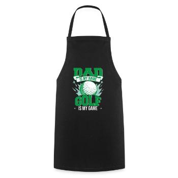 Dad Is My Name Golf Is My Game - Cooking Apron - black - Front - AI Model Male 185 dark (185cm)
