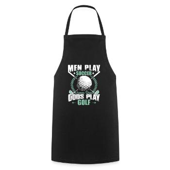Gods Play Golf - Cooking Apron - black - Front - AI Model Male 185 dark (185cm)