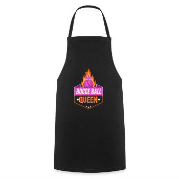 Bocce Ball Queen - Cooking Apron - black - Front - AI Model Male 185 dark (185cm)