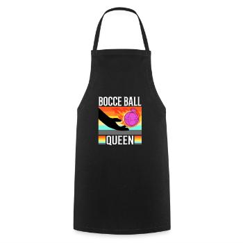 Bocce Ball Queen - Cooking Apron - black - Front - AI Model Male 185 dark (185cm)