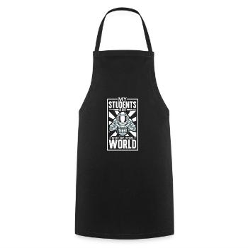Astronaute Astronomie Système solaire Space Kids - Tablier de cuisine - noir - Devant - AI Model Male 185 dark (185cm)