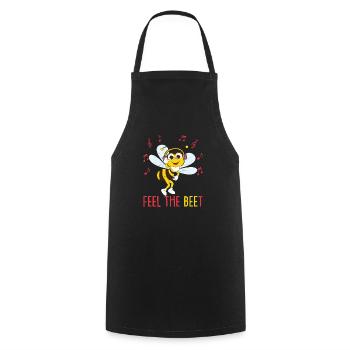 Funny Music Bee Music Lover Honeybee Bumblebee - Cooking Apron - black - Front - AI Model Male 185 dark (185cm)