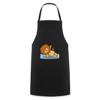Yoga Löwe - Kochschürze - Schwarz - Vorne - AI Model Male 185 dark (185cm)