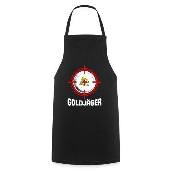 Goldjäger Schatzsuche Goldpanning Goldwäsche - Kochschürze - Schwarz - Vorne - AI Model Male 185 dark (185cm)