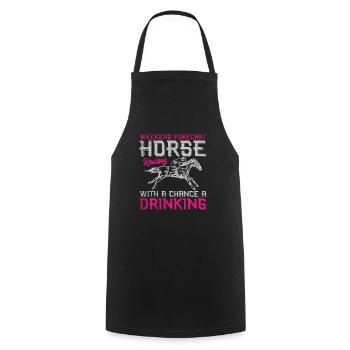 Prévisions de week-end Courses de chevaux - Tablier de cuisine - noir - Devant - AI Model Male 185 dark (185cm)