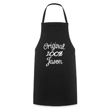 Original 100% Jason - Kochschürze - Schwarz - Vorne - AI Model Male 185 dark (185cm)
