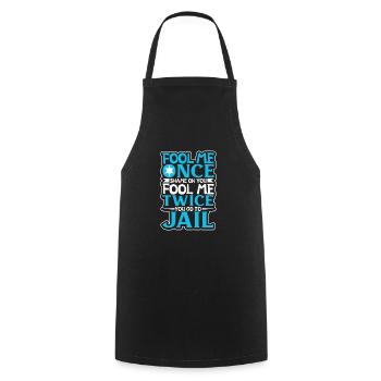 Police Cop Officer Police Office - Cooking Apron - black - Front - AI Model Male 185 dark (185cm)
