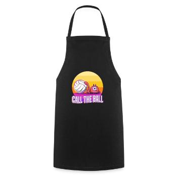 Call the ball volleyball - Cooking Apron - black - Front - AI Model Male 185 dark (185cm)