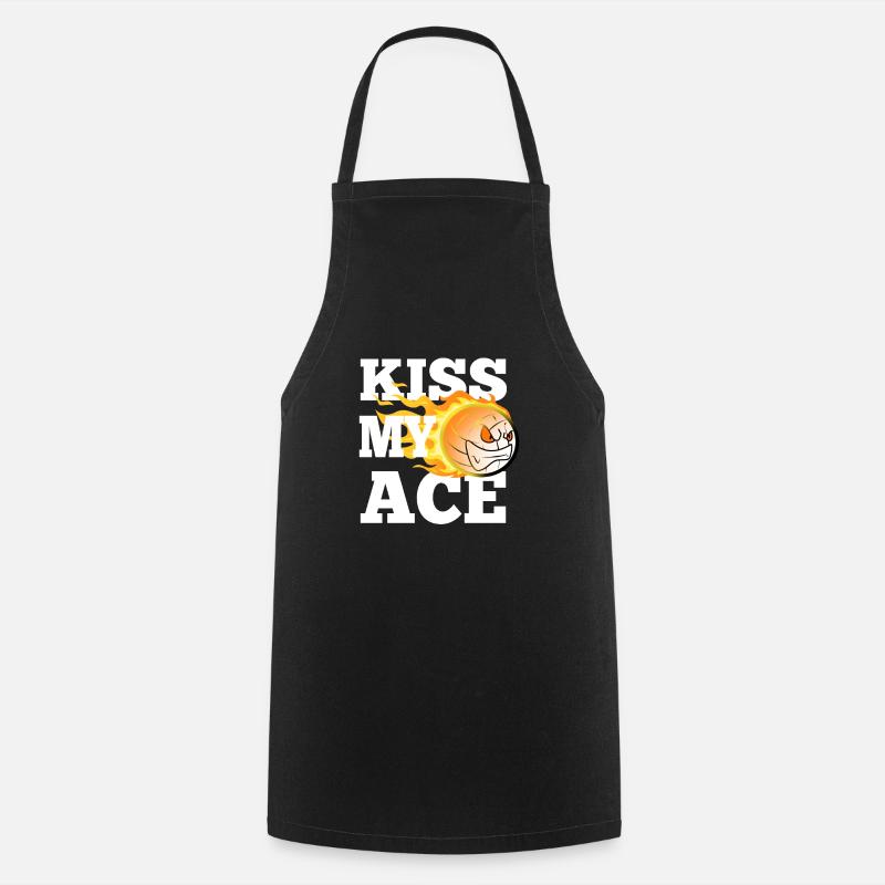 Embrasse mon as du volleyball - Tablier de cuisine - noir