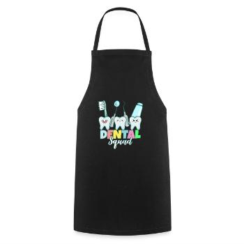 Dents dentaires Dentiste Dentiste - Tablier de cuisine - noir - Devant - AI Model Male 185 dark (185cm)