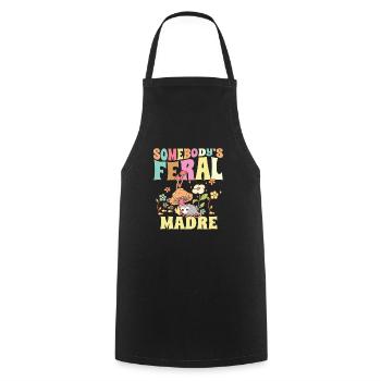 Quelqu’un Madre sauvage Maman espagnole Maman sauvage - Tablier de cuisine - noir - Devant - AI Model Male 185 dark (185cm)