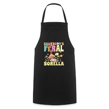 Quelqu’un de Feral Sorella French Sister Wild - Tablier de cuisine - noir - Devant - AI Model Male 185 dark (185cm)