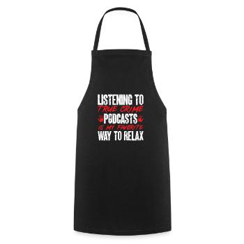 Wahre Verbrechen Podcaster True Crime Podcast - Cooking Apron - black - Front - AI Model Male 185 dark (185cm)