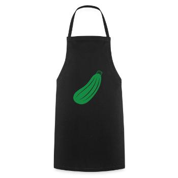 Zucchini - Kochschürze - Schwarz - Vorne - AI Model Male 185 dark (185cm)