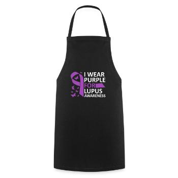 Ich Trage Lila Für Lupus Awareness Lupus Warrior - Kochschürze - Schwarz - Vorne - AI Model Male 185 dark (185cm)