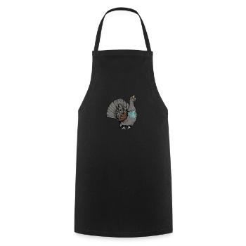 Capercaillie I Chicken bird capercaillie motif for hunter - Cooking Apron - black - Front - AI Model Male 185 dark (185cm)