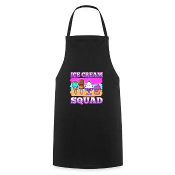 Ice cream squad - Kochschürze - Schwarz - Vorne - AI Model Male 185 dark (185cm)
