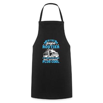 Je Suis Un Papa Routier - Tablier de cuisine - noir - Devant - AI Model Male 185 dark (185cm)