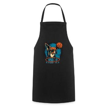 Chihuahua | Basketball | Player | Sport | Dunk | - Cooking Apron - black - Front - AI Model Male 185 dark (185cm)