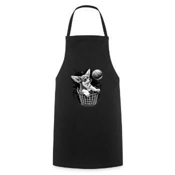 Chihuahua | Basketball | Player | Sport | Dunk | - Cooking Apron - black - Front - AI Model Male 185 dark (185cm)
