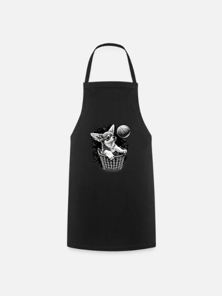 Chihuahua | Basketball | Player | Sport | Dunk | - Cooking Apron - black