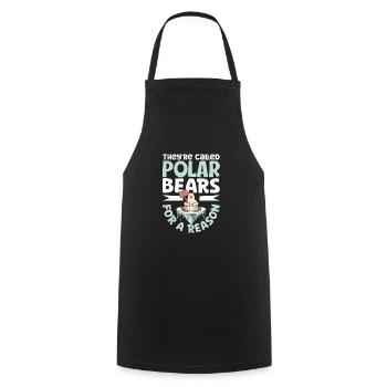 Polar Bear Global Warming Artic Seal hunting Ursus - Cooking Apron - black - Front - AI Model Male 185 dark (185cm)