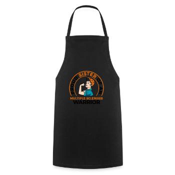 Proud sister of a - Cooking Apron - black - Front - AI Model Male 185 dark (185cm)