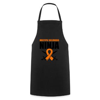 Ms-conscience Sclérose en plaques Ninja - Tablier de cuisine - noir - Devant - AI Model Male 185 dark (185cm)