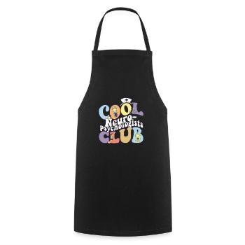 Psychologue Cool Neuropsychologists Club - Tablier de cuisine - noir - Devant - AI Model Male 185 dark (185cm)