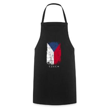 Souvenir avec le drapeau de la République tchèque - Tablier de cuisine - noir - Devant - AI Model Male 185 dark (185cm)