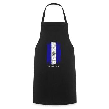 Souvenir with the country flag of El Salvador - Cooking Apron - black - Front - AI Model Male 185 dark (185cm)