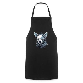 Chihuahua | Cooler Hund | Rap | Hip-Hop Gangster - Kochschürze - Schwarz - Vorne - AI Model Male 185 dark (185cm)