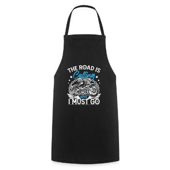 Motorcycle Lover Motorbike Rider - Cooking Apron - black - Front - AI Model Male 185 dark (185cm)