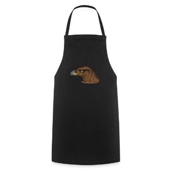 Golden Eagle I Golden Eagle Bird of Prey Motif for - Cooking Apron - black - Front - AI Model Male 185 dark (185cm)