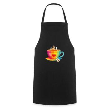 LGBTQIA+ LGBTQ LGBT Gay Pride LGBTea - Kochschürze - Schwarz - Vorne - AI Model Male 185 dark (185cm)