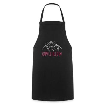 Gipfelhelden Mountain Girl Bergfan Wanderer Berge - Kochschürze - Schwarz - Vorne - AI Model Male 185 dark (185cm)