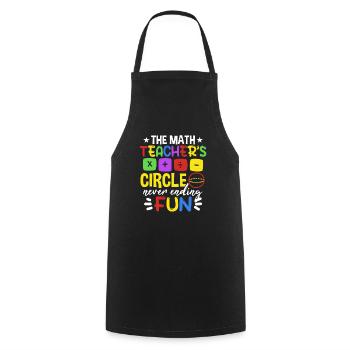The Math Teacher Circle - Cooking Apron - black - Front - AI Model Male 185 dark (185cm)