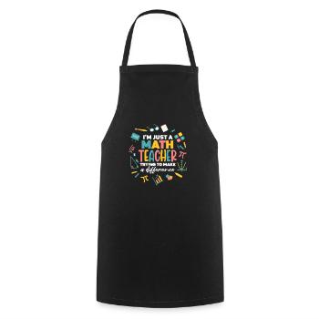 I'm A Math Teacher Trying to Make A Difference - Cooking Apron - black - Front - AI Model Male 185 dark (185cm)
