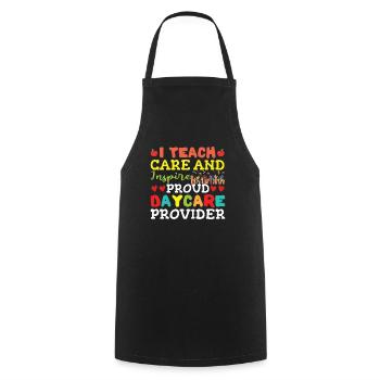I Teach Care And Inspire - Cooking Apron - black - Front - AI Model Male 185 dark (185cm)