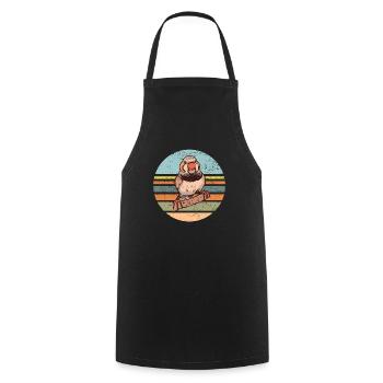 Zebra Finches Bird Zebra Finch - Cooking Apron - black - Front - AI Model Male 185 dark (185cm)