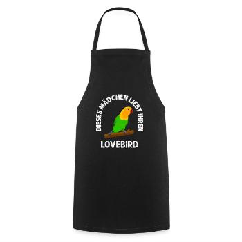 Dieses Mädchen liebt ihren Lovebird Girls - Kochschürze - Schwarz - Vorne - AI Model Male 185 dark (185cm)