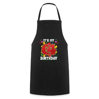 64th Birthday Watermelon - Cooking Apron - black - Front - AI Model Male 185 dark (185cm)