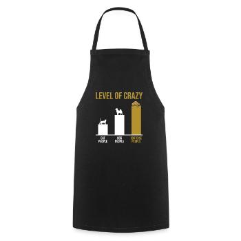 Reptile Tortoise Lover Turtle Funny Level Of Crazy - Cooking Apron - black - Front - AI Model Male 185 dark (185cm)
