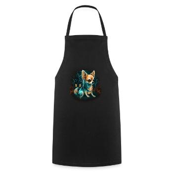 Chihuahua Costume d'Halloween - Citrouille - Tablier de cuisine - noir - Devant - AI Model Male 185 dark (185cm)