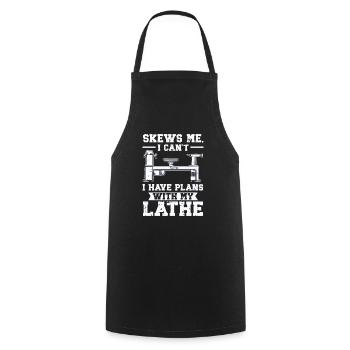 Turning Wood Lathe Lathe - Cooking Apron - black - Front - AI Model Male 185 dark (185cm)