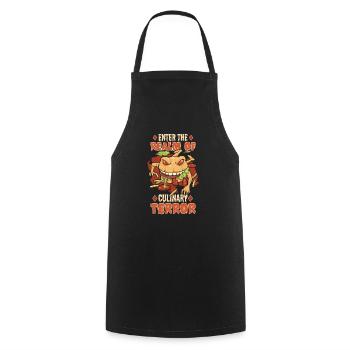 Horror Burgers Fast-Food Halloween Nourriture effrayante Monste - Tablier de cuisine - noir - Devant - AI Model Male 185 dark (185cm)