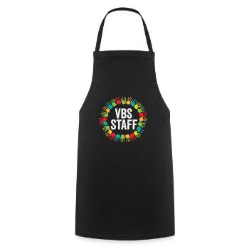 VBS Staff Hand Print Vacation Bible School Crew - Cooking Apron - black - Front - AI Model Male 185 dark (185cm)